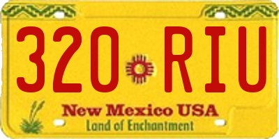 NM license plate 320RIU