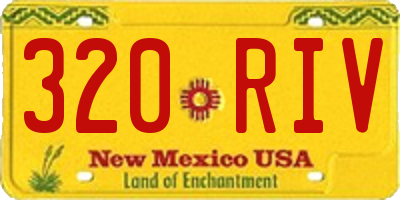 NM license plate 320RIV
