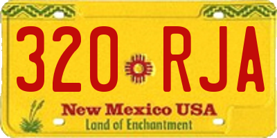 NM license plate 320RJA
