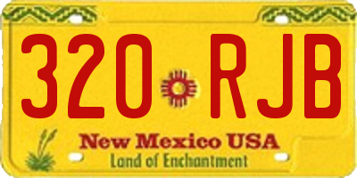 NM license plate 320RJB