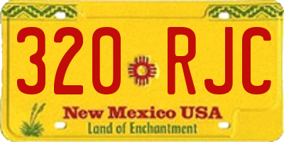 NM license plate 320RJC