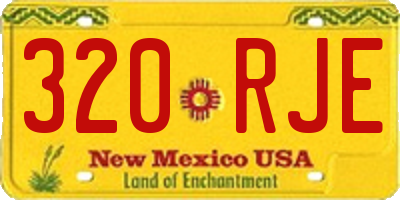 NM license plate 320RJE