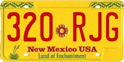 NM license plate 320RJG