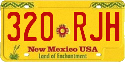 NM license plate 320RJH