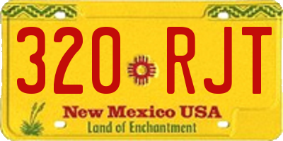 NM license plate 320RJT