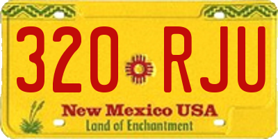 NM license plate 320RJU