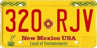 NM license plate 320RJV