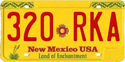 NM license plate 320RKA
