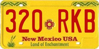 NM license plate 320RKB