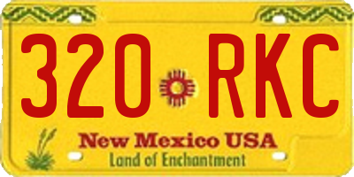 NM license plate 320RKC