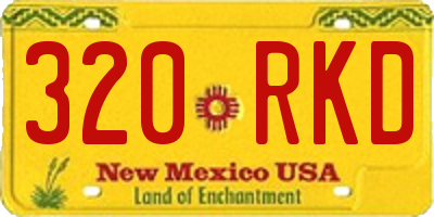 NM license plate 320RKD