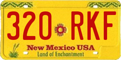 NM license plate 320RKF