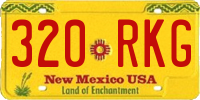 NM license plate 320RKG