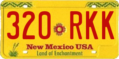 NM license plate 320RKK