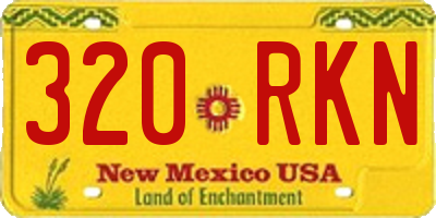 NM license plate 320RKN
