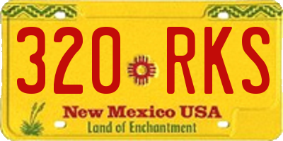 NM license plate 320RKS