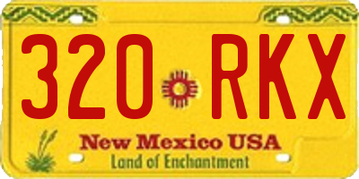 NM license plate 320RKX