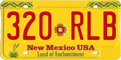 NM license plate 320RLB