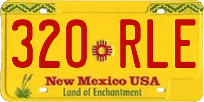 NM license plate 320RLE