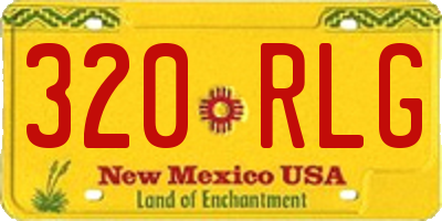 NM license plate 320RLG