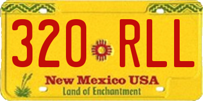 NM license plate 320RLL