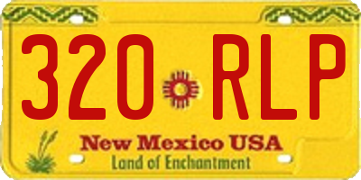 NM license plate 320RLP