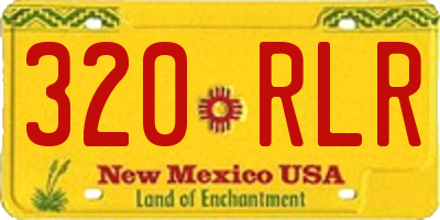NM license plate 320RLR