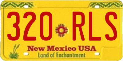 NM license plate 320RLS