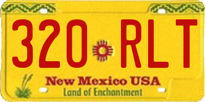 NM license plate 320RLT