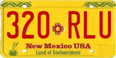NM license plate 320RLU