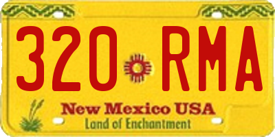 NM license plate 320RMA
