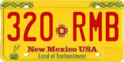 NM license plate 320RMB