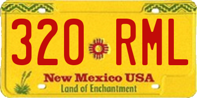 NM license plate 320RML