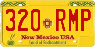 NM license plate 320RMP