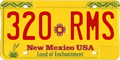 NM license plate 320RMS