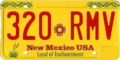 NM license plate 320RMV