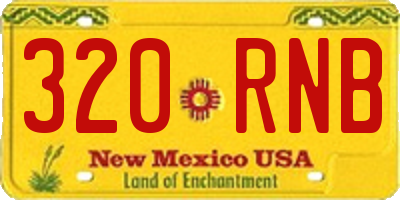 NM license plate 320RNB