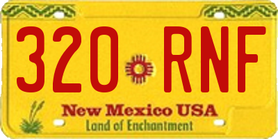 NM license plate 320RNF