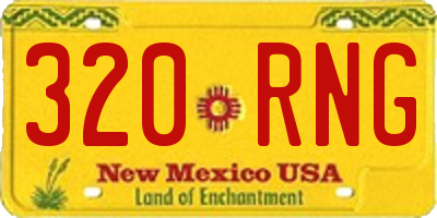 NM license plate 320RNG