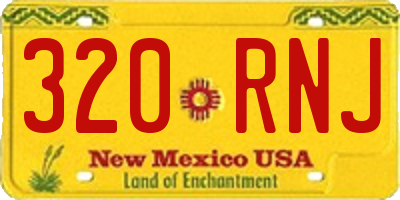 NM license plate 320RNJ