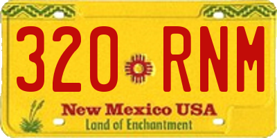 NM license plate 320RNM