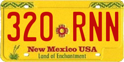 NM license plate 320RNN