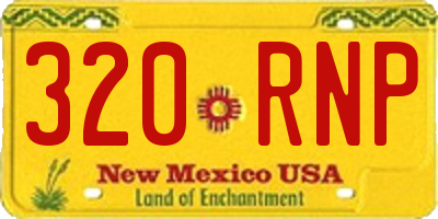 NM license plate 320RNP