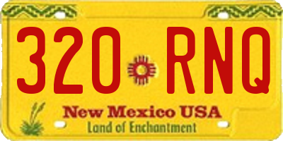 NM license plate 320RNQ