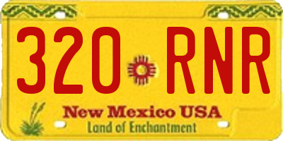 NM license plate 320RNR