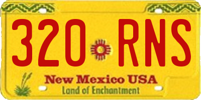 NM license plate 320RNS