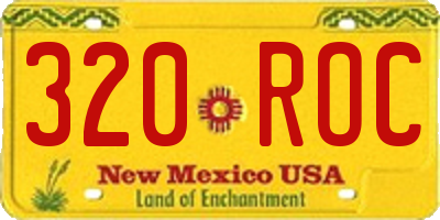 NM license plate 320ROC