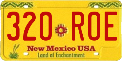 NM license plate 320ROE