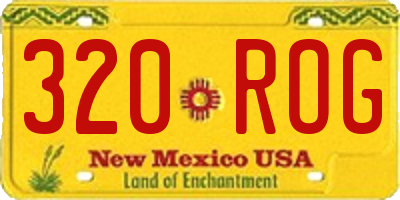 NM license plate 320ROG