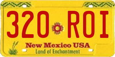 NM license plate 320ROI